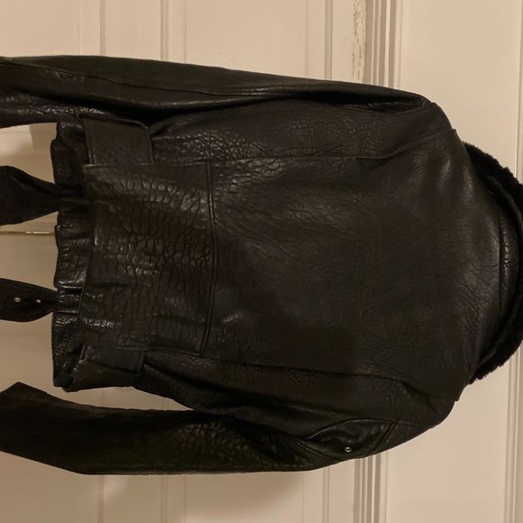 Acne Studios Mape Black Leather Jacket sz 38 - Picture 6 of 11
